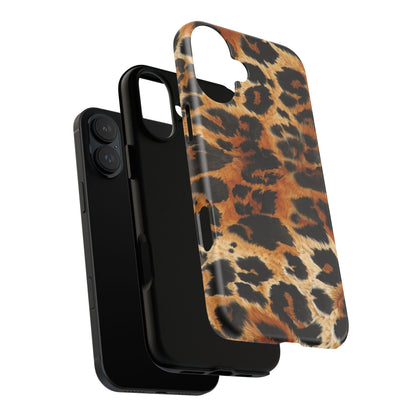 Leopard Print Tough Phone Case – Rugged Protective iPhone Cover