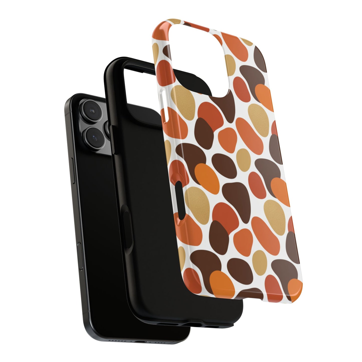 Phone Case — Retro Pebble Pattern in Warm Autumn Colors