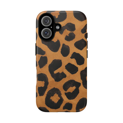 Leopard Print Tough Phone Case — Protective Animal Print iPhone Case