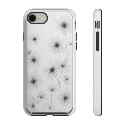 Tough Case — Black & White Floral Tough Phone Case