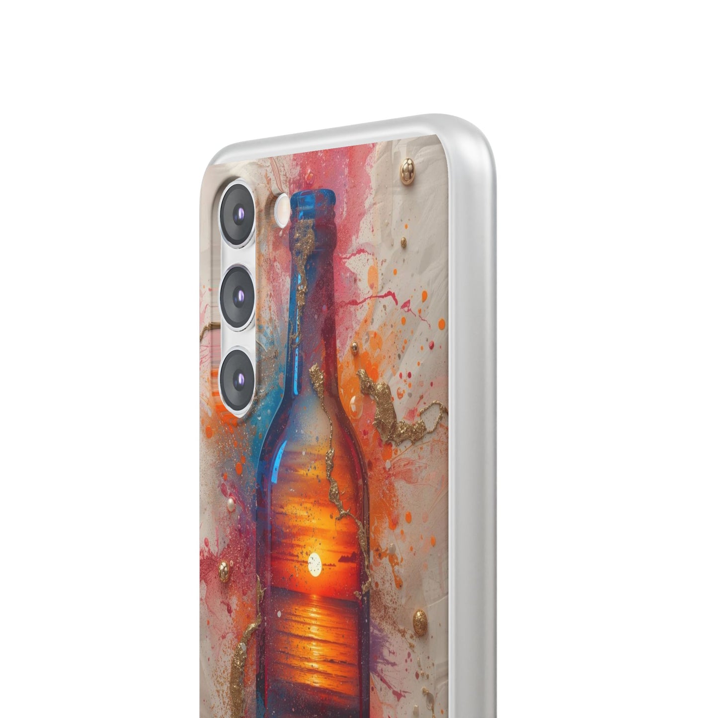 Copy of Floral Holographic Phone Case — Iridescent Leaves & Flowers Flexi Case