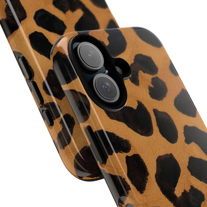 Leopard Print Tough Phone Case — Protective Animal Print iPhone Case