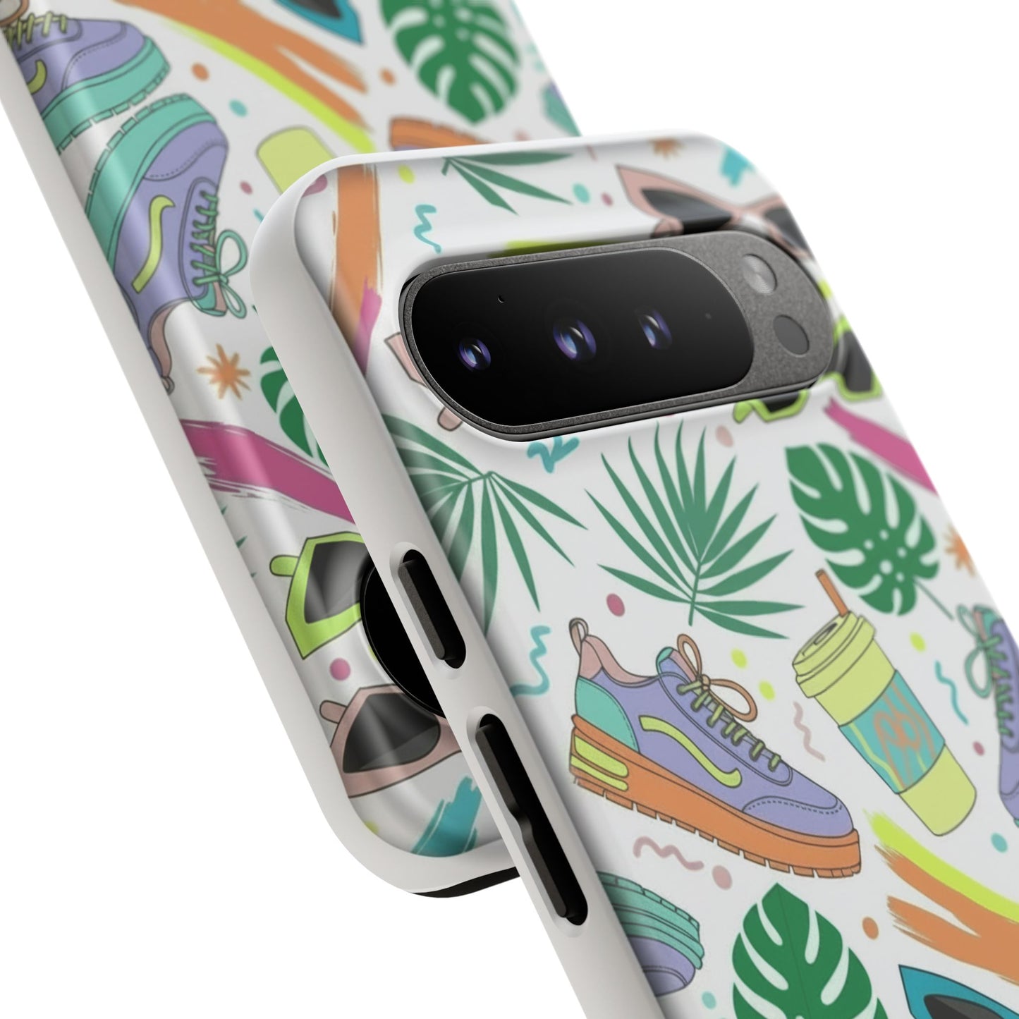 Tough Cases — Colorful Retro Sneakers & Sunglasses Phone Case