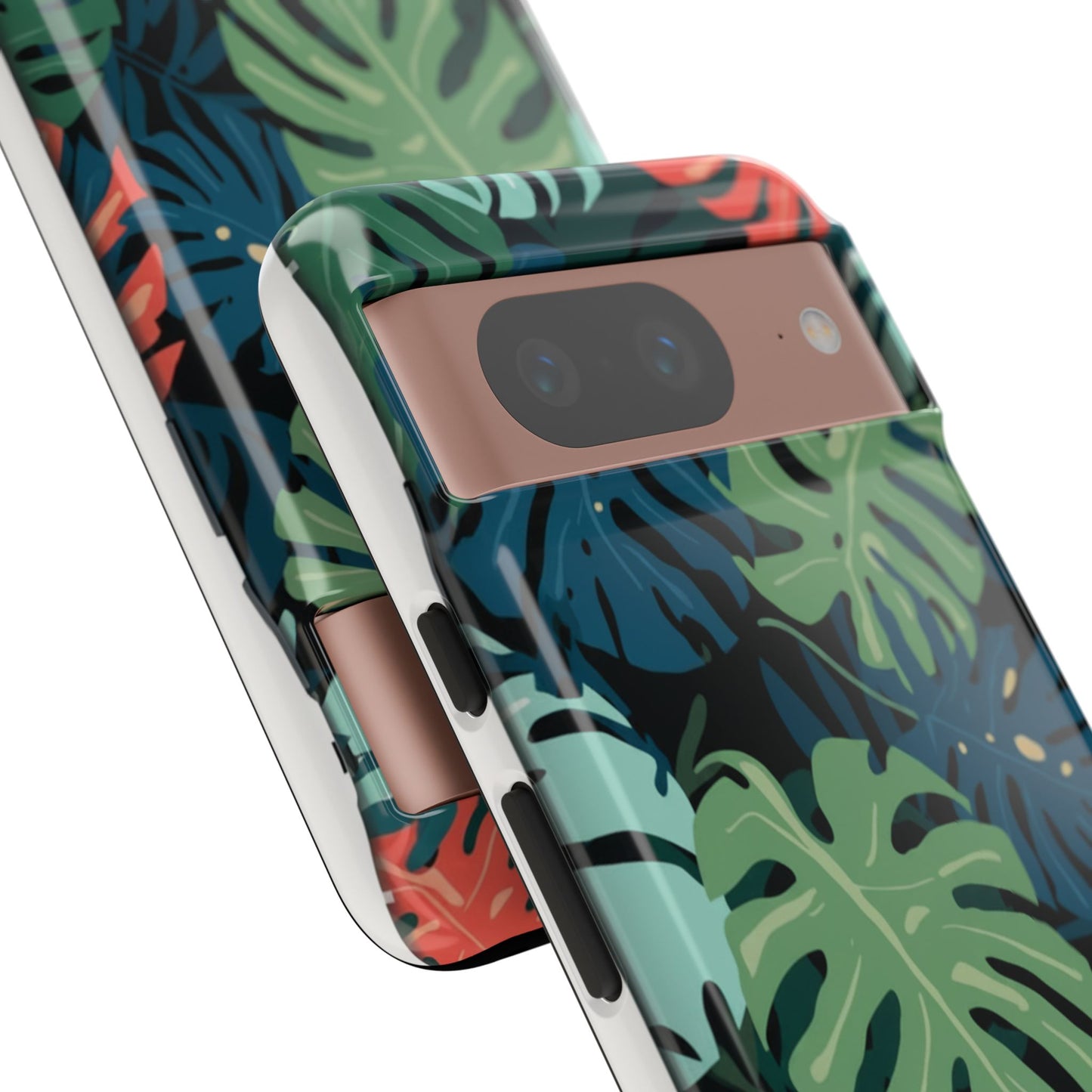 Tropical Monstera Phone Case — Colorful Leaf Protective Tough Case