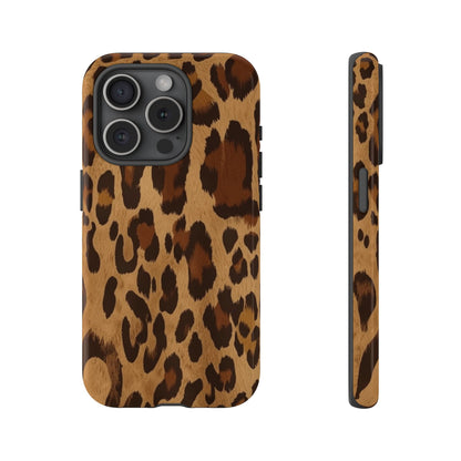 Leopard Print Tough Phone Case — Durable Animal Print Protective Cover