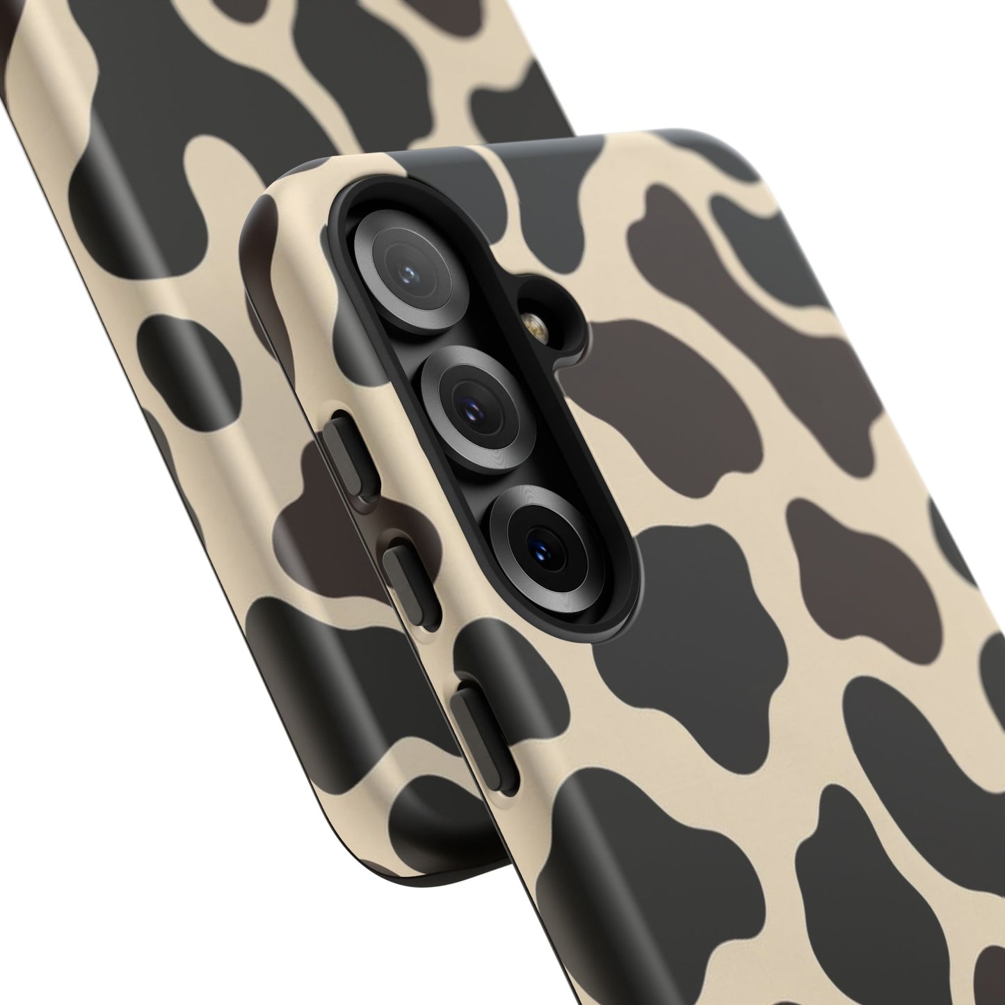 Cow Print Phone Case — Black & Cream Protective  Case