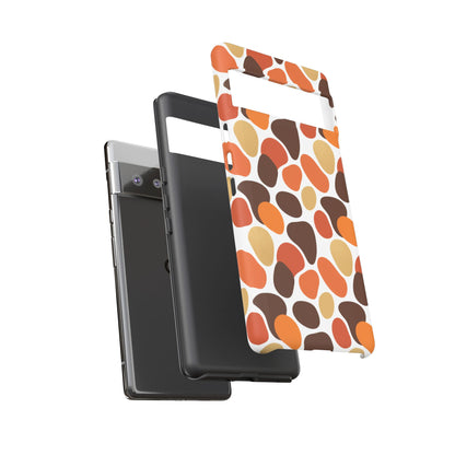 Phone Case — Retro Pebble Pattern in Warm Autumn Colors