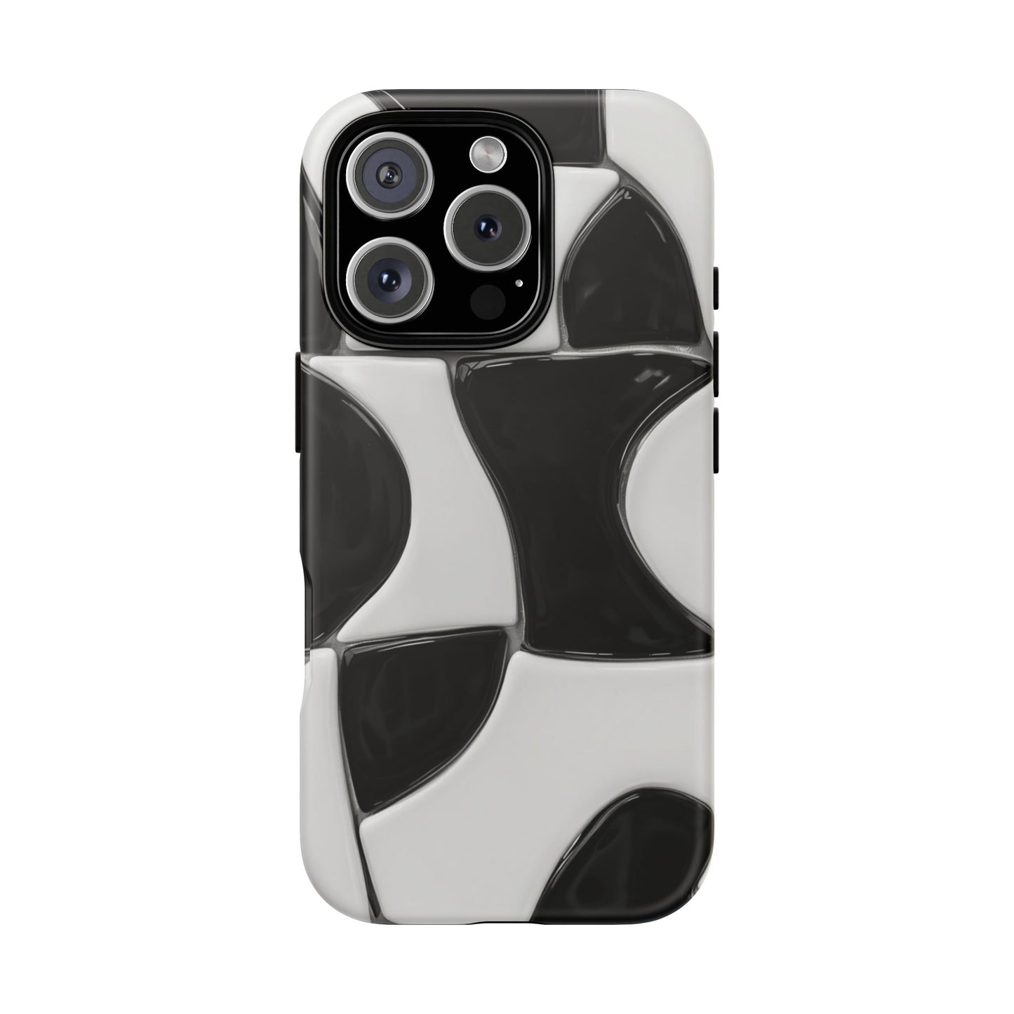Black & White Abstract Pattern Tough Phone Case