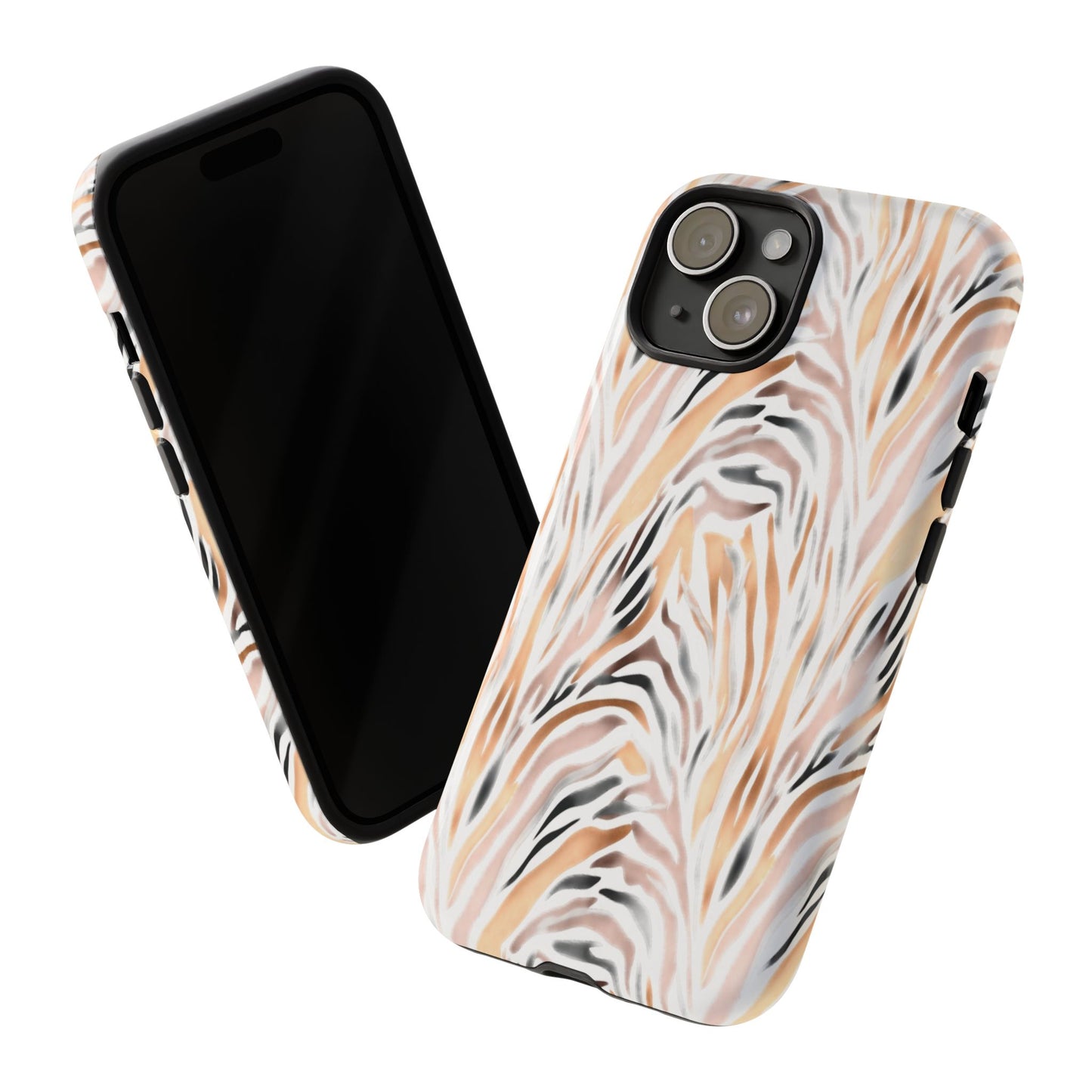 Tough Case — Neutral Watercolor Tiger Stripe Phone Case