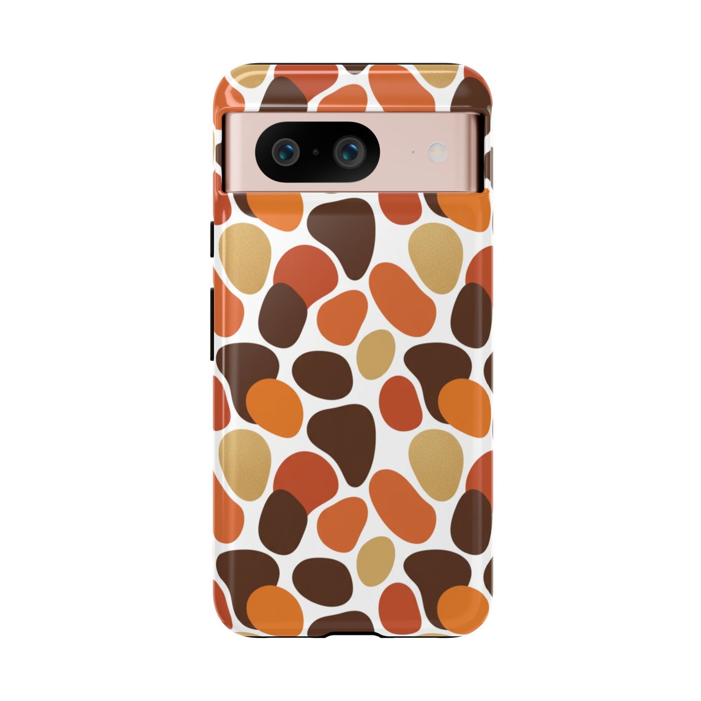 Phone Case — Retro Pebble Pattern in Warm Autumn Colors