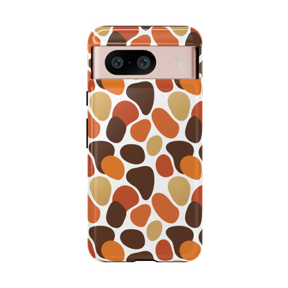 Phone Case — Retro Pebble Pattern in Warm Autumn Colors