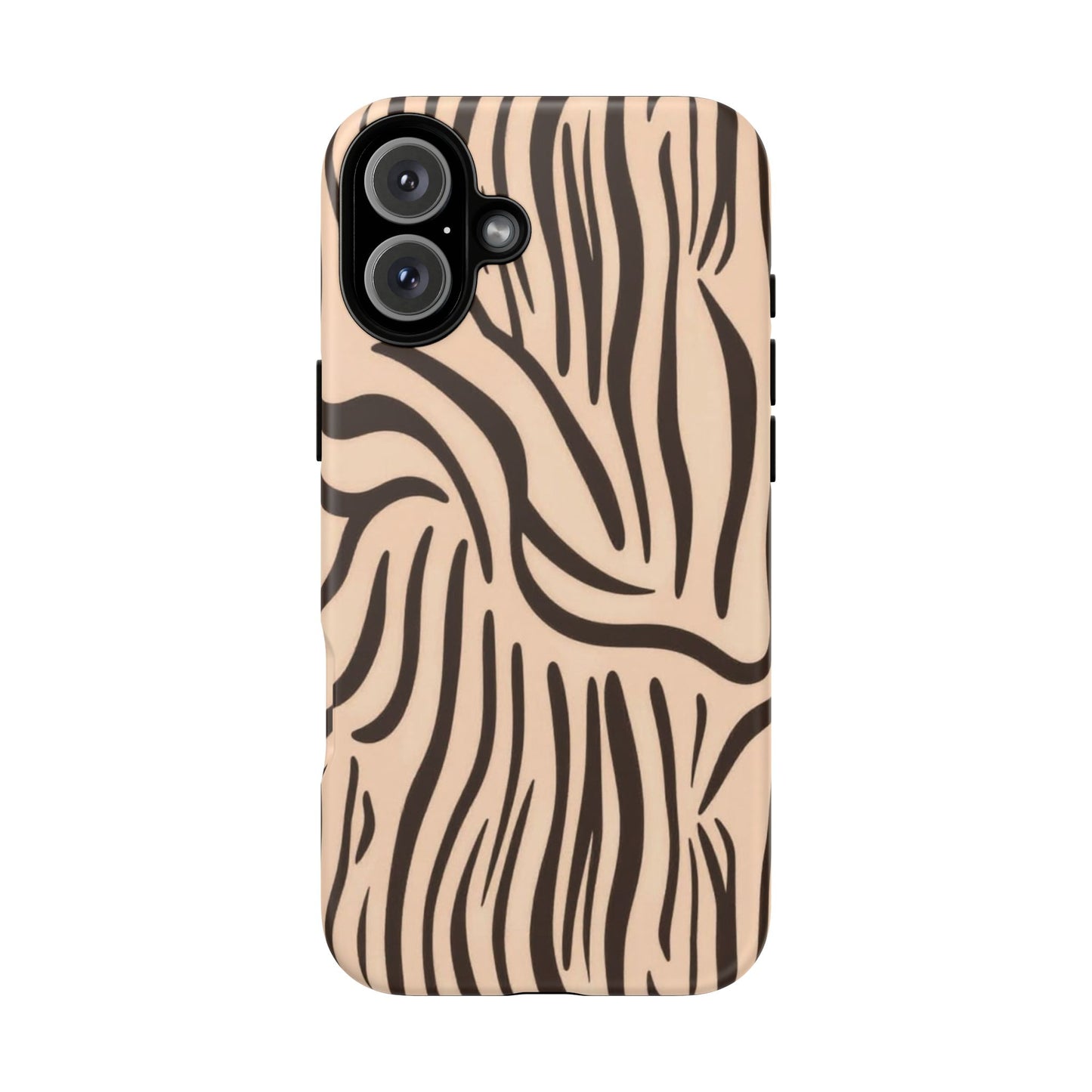 Zebra Stripe Tough Phone Case – Neutral Animal Print Protective Cover