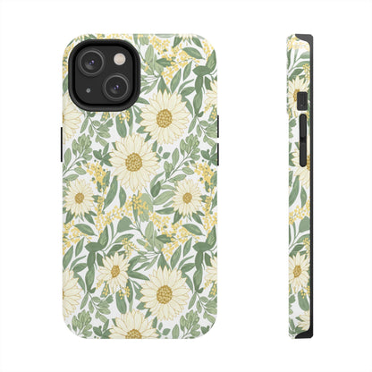 Daisy Meadow Tough Phone Case — Floral Protective Phone Cover