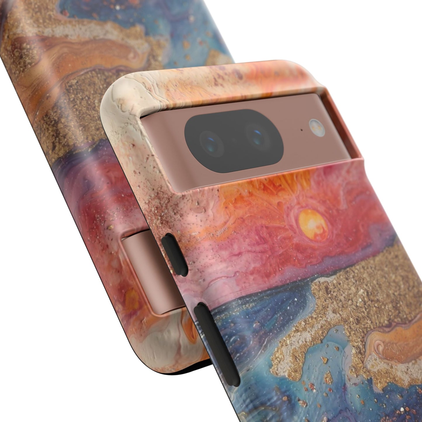 Sunset Coast Phone Case — Colorful Abstract Beach Art Tough Case