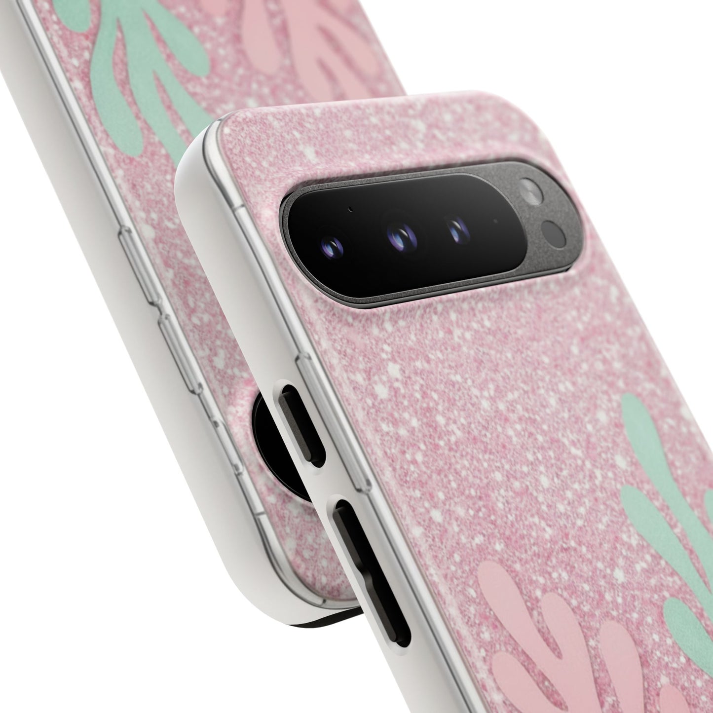 Pink Glitter Seaweed Tough Case - Sparkle Protective Phone Cover