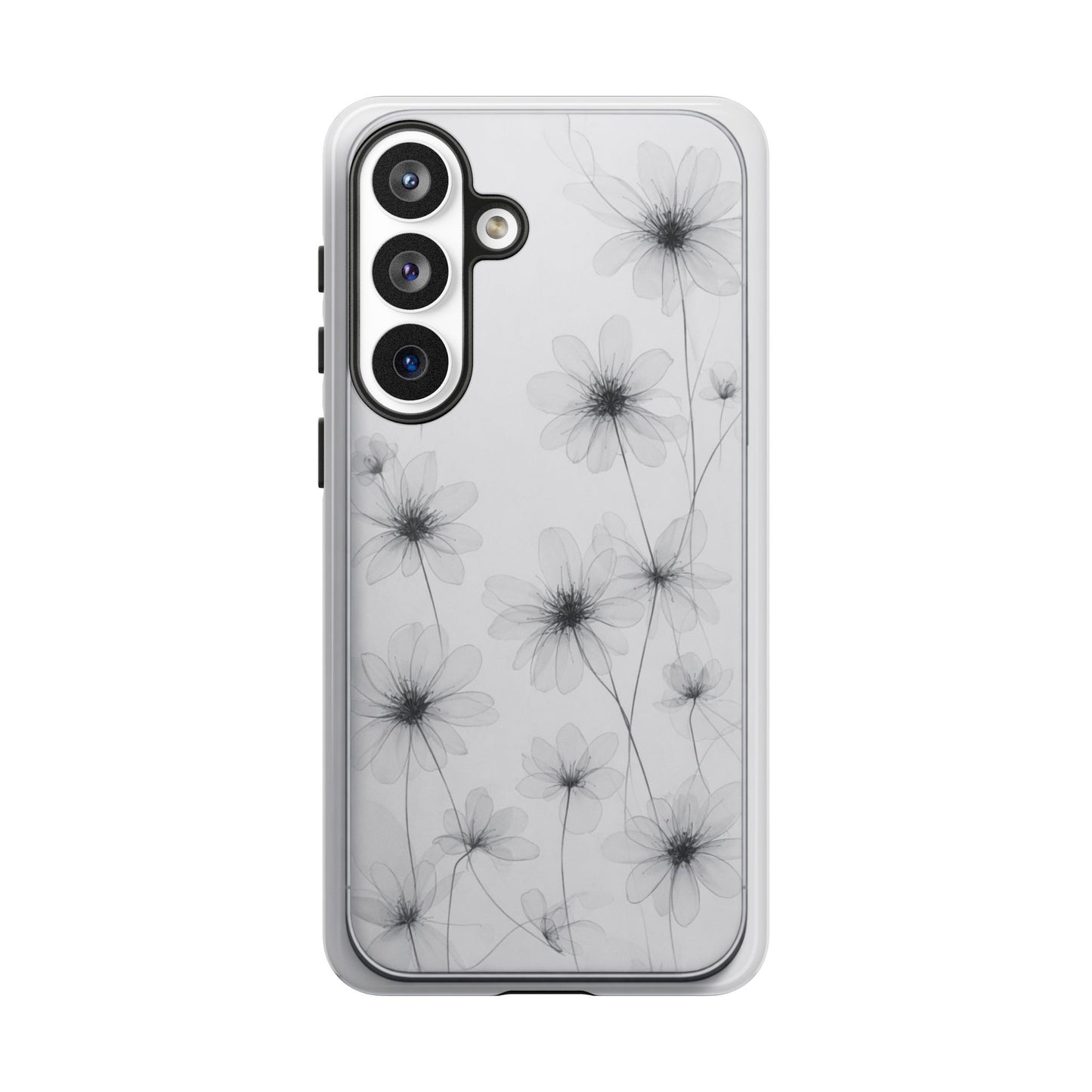 Tough Case — Black & White Floral Tough Phone Case