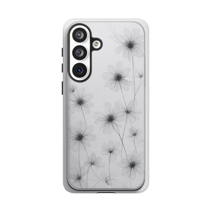 Tough Case — Black & White Floral Tough Phone Case
