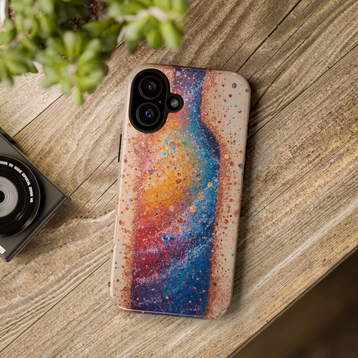 Galaxy Bottle Tough Phone Case — Colorful Nebula Splash iPhone Cover