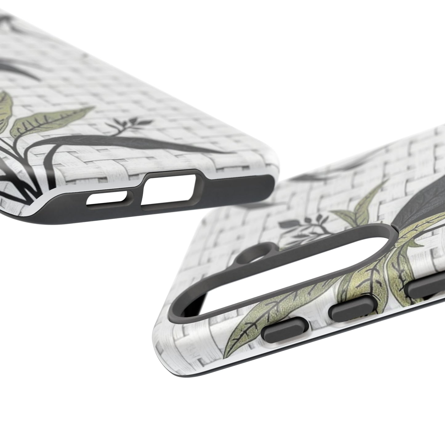 Floral Woven Tough Phone Case — Protective Botanical iPhone Cover