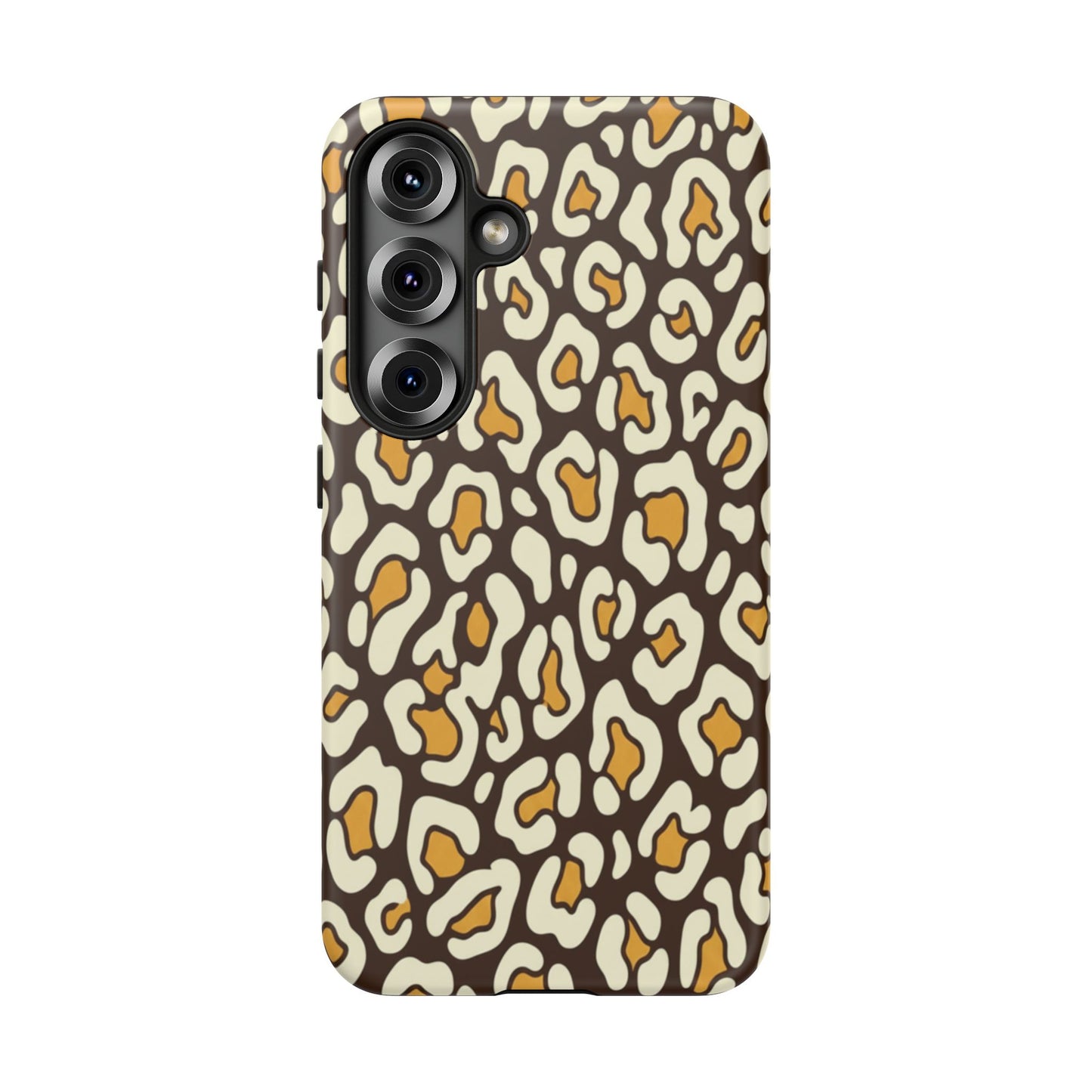 Leopard Print Tough Phone Case — Durable Protective iPhone Cover