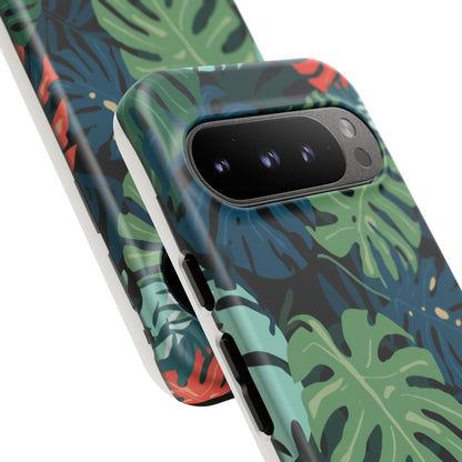 Tropical Monstera Phone Case — Colorful Leaf Protective Tough Case