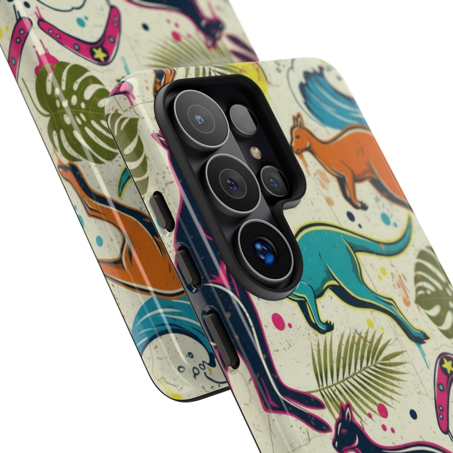 Tough Cases — Colorful Surfing Kangaroo Phone Case