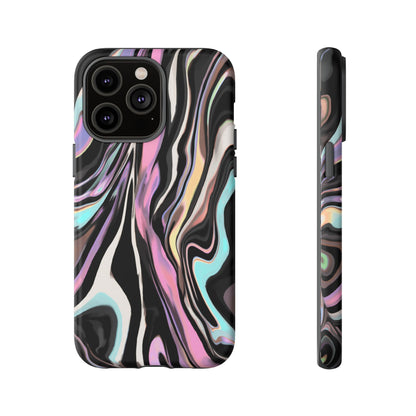 Abstract Marble Tough Phone Case — Pastel Swirl Protective Cover