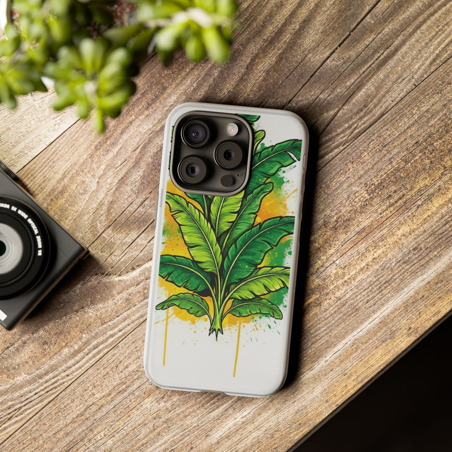 Tropical Banana Leaf Phone Case — Vibrant Green Plant Protector
