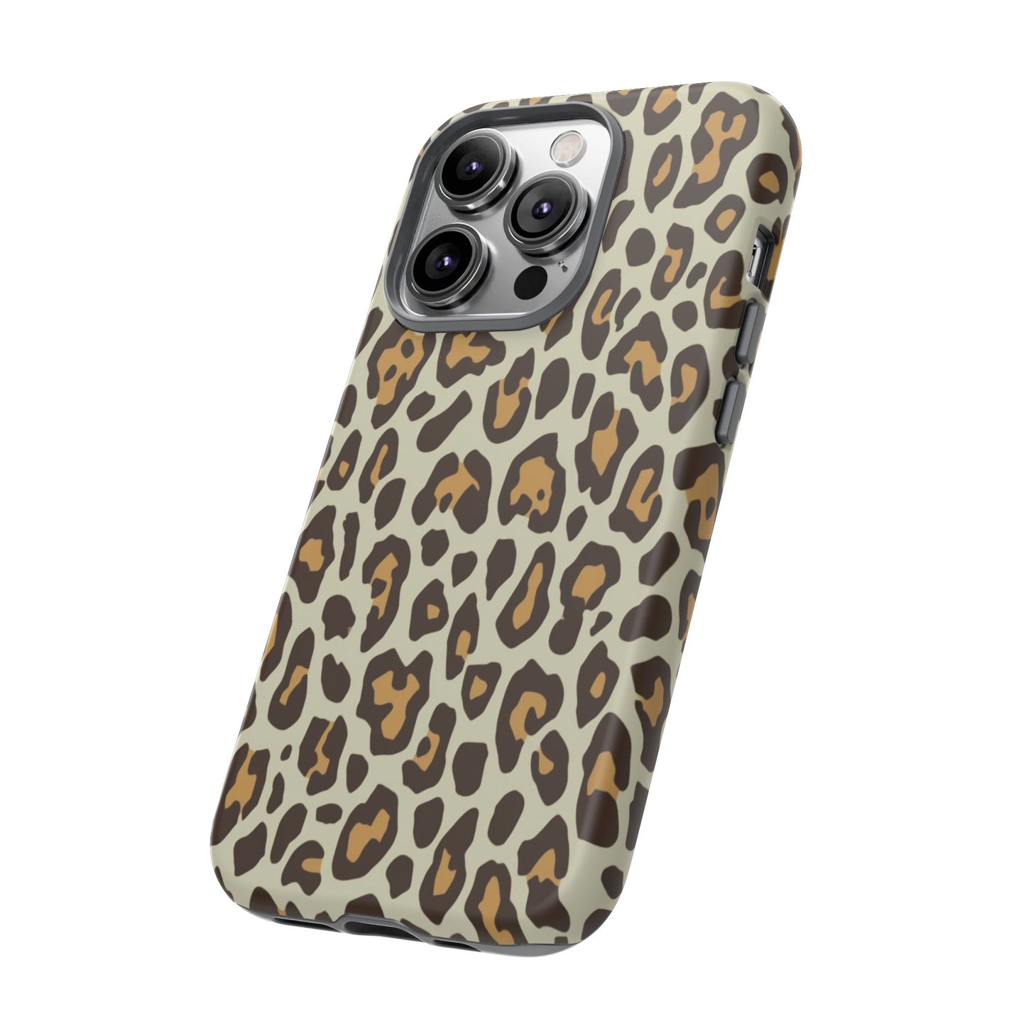Leopard Print Tough Phone Case — Durable Protective Animal Print Case