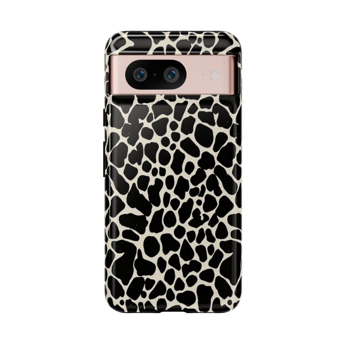 Black and White Cowhide Phone Case — Protective Tough Case