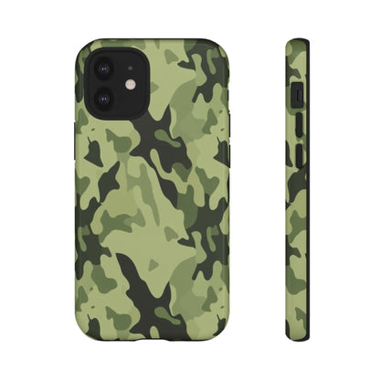 Camo Tough Phone Case — Military Green Protective iPhone Cover