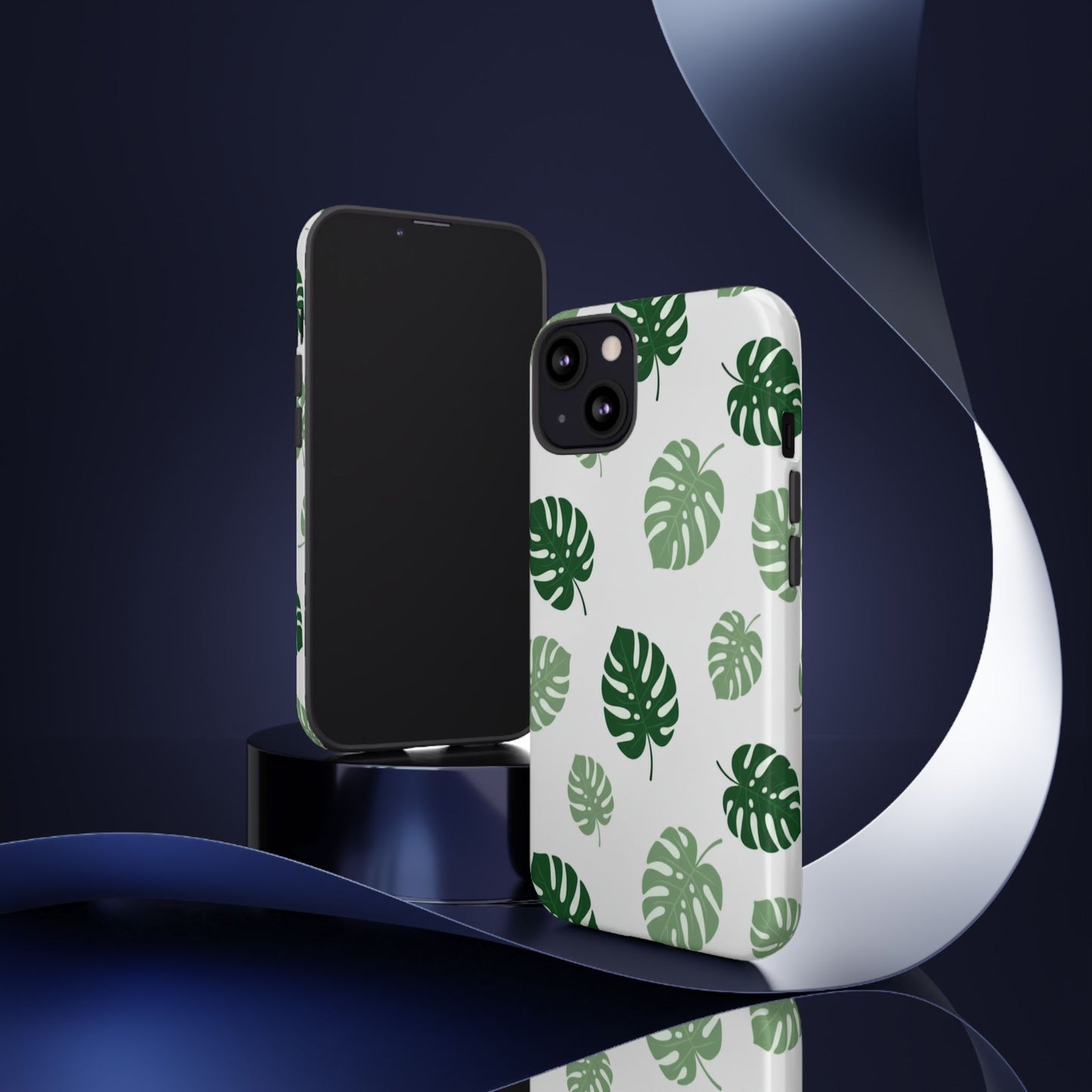 Monstera Leaf Phone Case — Tropical Green Pattern Tough Case