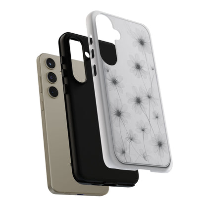 Tough Case — Black & White Floral Tough Phone Case