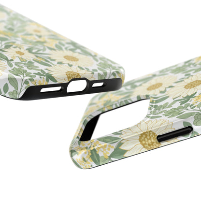 Daisy Meadow Tough Phone Case — Floral Protective Phone Cover