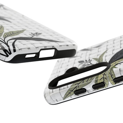 Floral Woven Tough Phone Case — Protective Botanical iPhone Cover