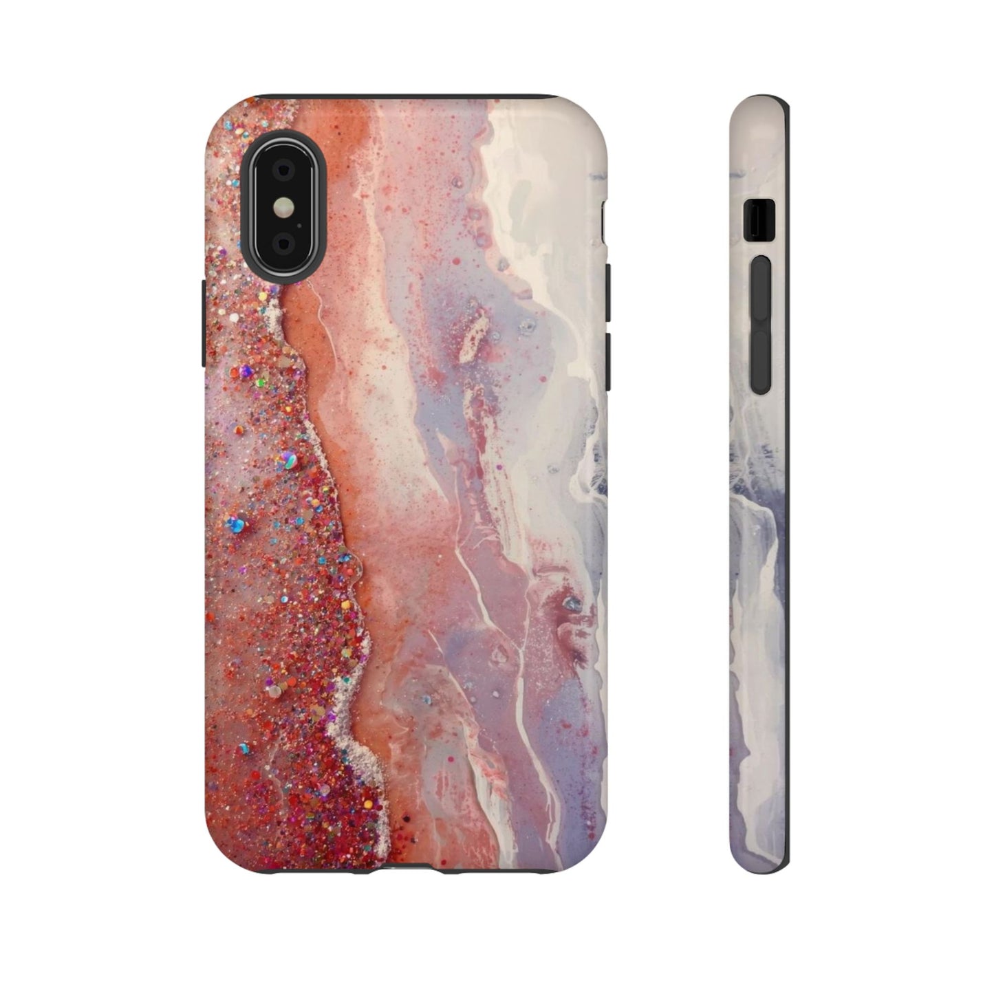 Marbled Rose Gold Galaxy Phone Case — Protective Tough Case