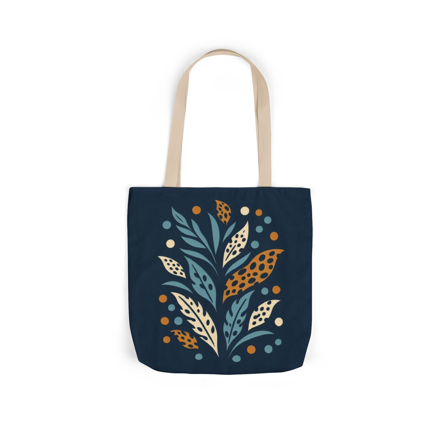 Boho Leaves Canvas Tote Bag, Great for Shopping, Beach Days, Gifts, Festivals, and Everyday Use