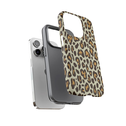 Leopard Print Tough Phone Case — Durable Protective Animal Print Case