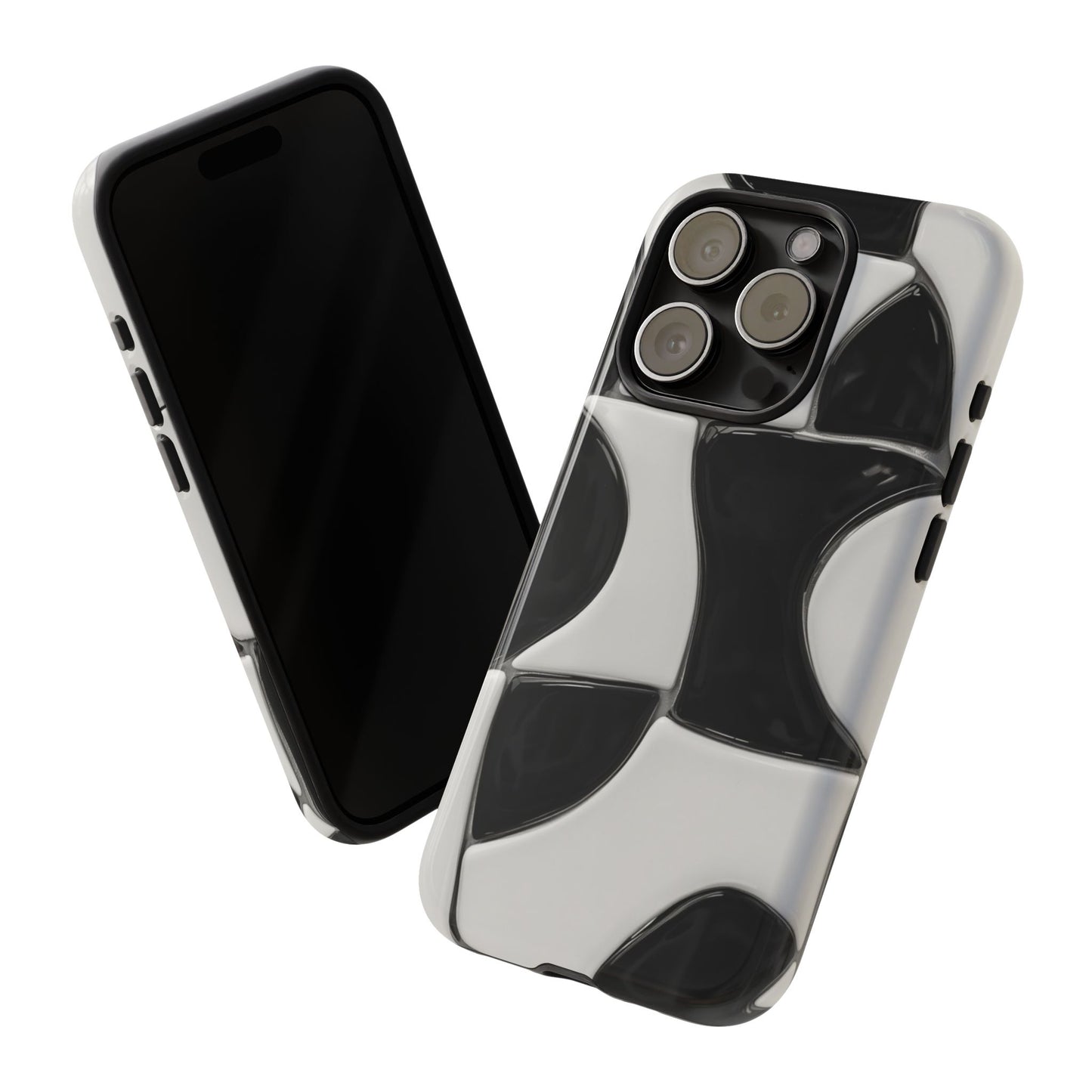 Black & White Abstract Pattern Tough Phone Case