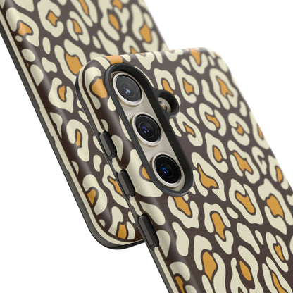 Leopard Print Tough Phone Case — Durable Protective iPhone Cover