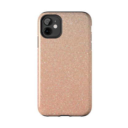 Glitter Rose Gold Tough Phone Case — Sparkling Protective iPhone Cover