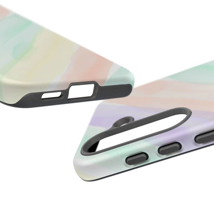 Pastel Watercolor Stripe Tough Phone Case
