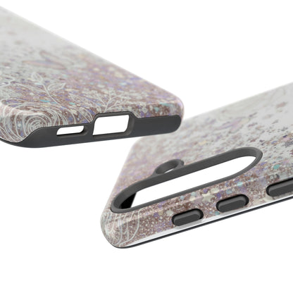 Butterfly Glitter Tough Phone Case — Floral Sparkle Protective Case