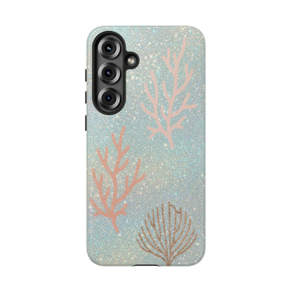 Seafoam Sparkle Phone Case – Coral & Seashell Tough Case