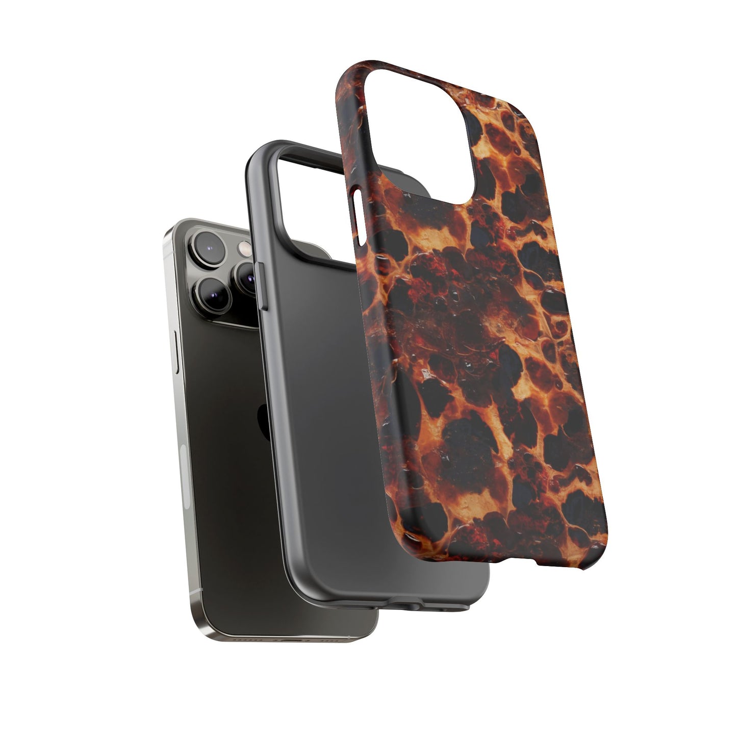 Tortoiseshell Phone Case — Protective iPhone Cover with Classic Amber Pattern