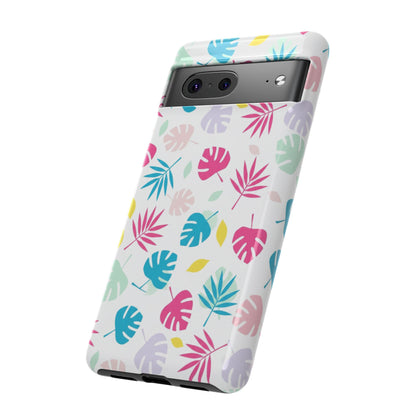 Tropical Leaf Phone Case — Colorful Pastel Monstera & Palm iPhone Case