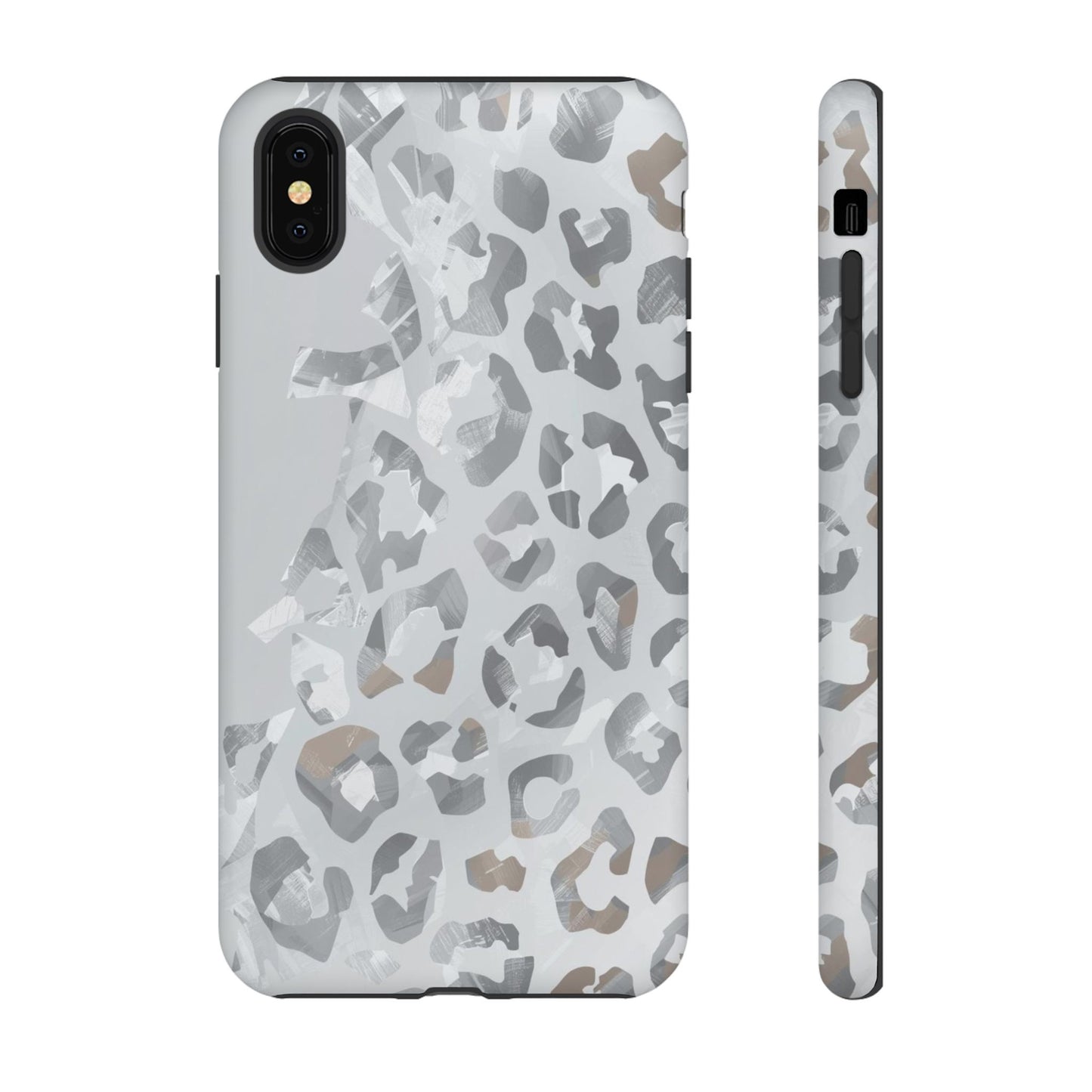 Silver Leopard Tough Phone Case