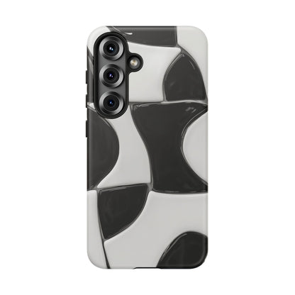 Black & White Abstract Pattern Tough Phone Case