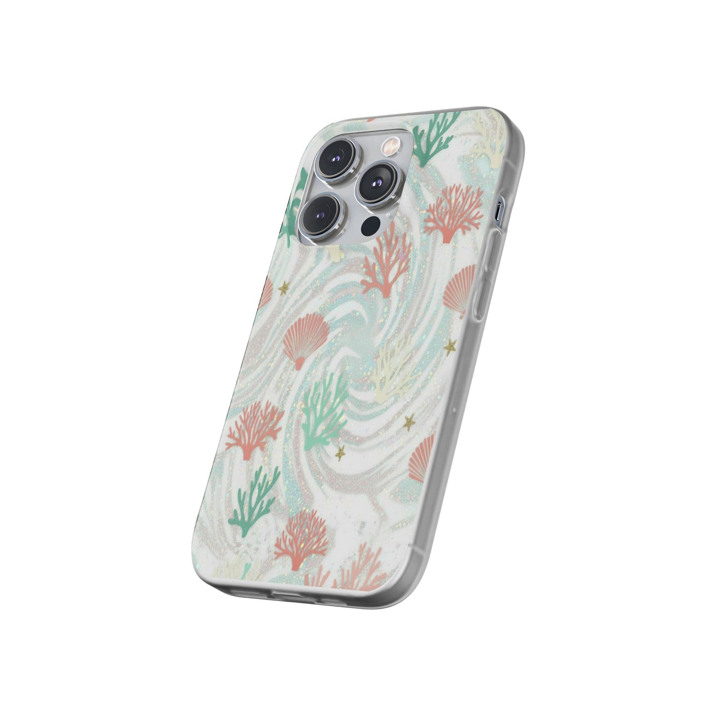 Pastel Seashell Phone Case — Coral Reef Wave iPhone Cover