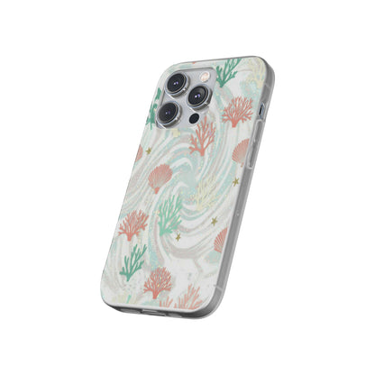Pastel Seashell Phone Case — Coral Reef Wave iPhone Cover